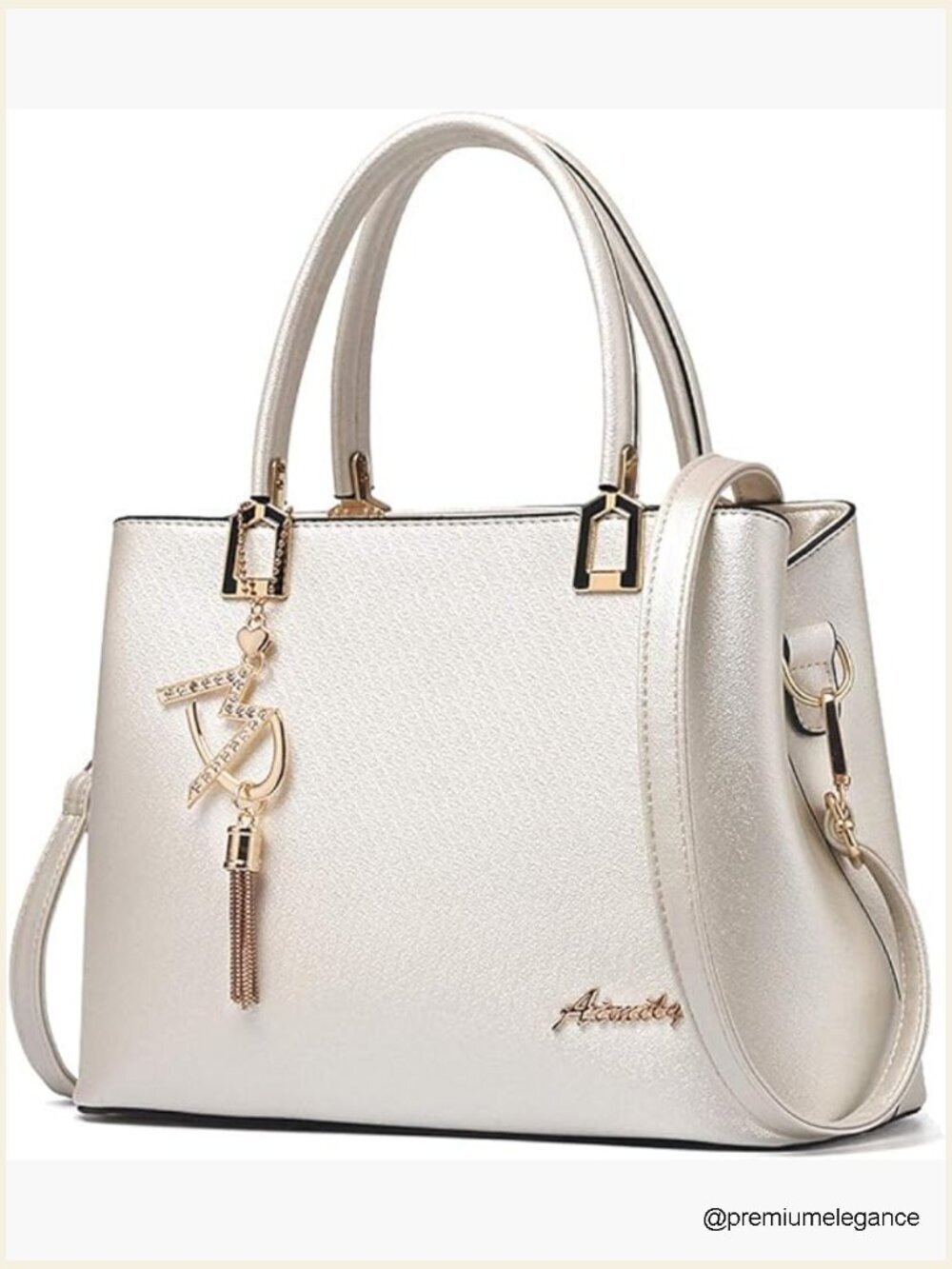 Designer Top Handle Satchel Tote Bag PU Leather Shoulder Crossbody Bag